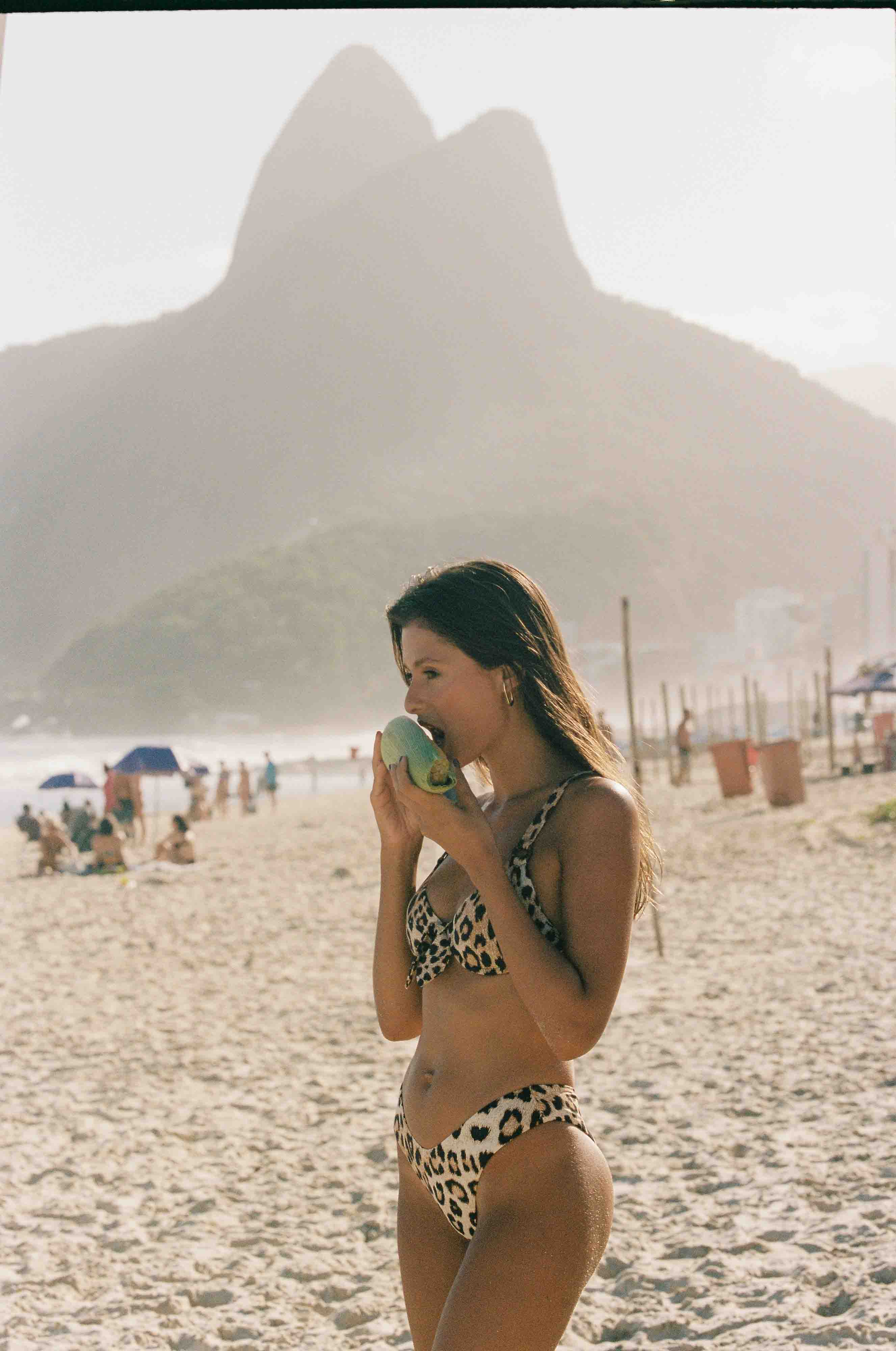 Flor En La Arena - Animal Print -  Bikini Bottom